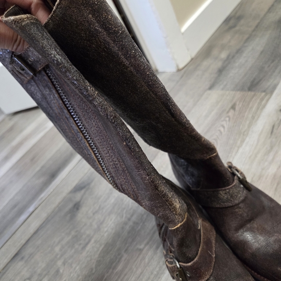 Sendra Distressed Brown Leather Engineer Boots Goodyear Welt Made in Spain - Picture 6 of 13